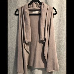 VKOO 100% Cardigan Vest, Gray color, size L